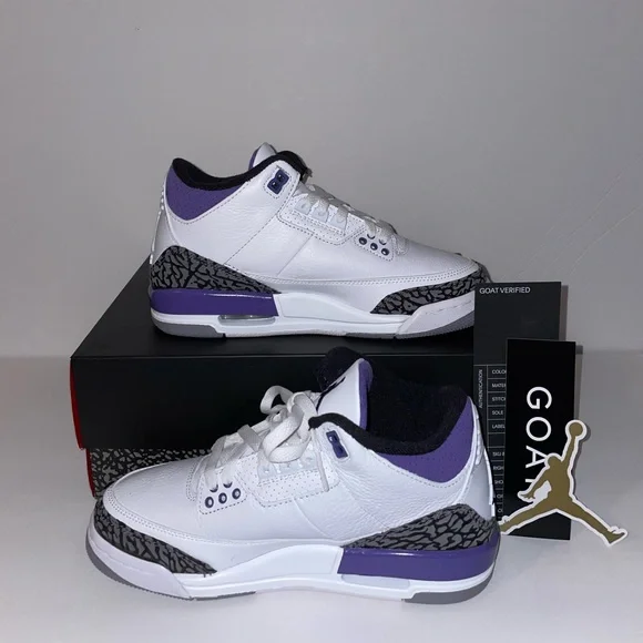 Air Jordan 3 “Dark Iris” (gs) 5.5y - Picture 3 of 6